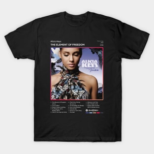 Alicia Keys - The Element Of Freedom Tracklist Album T-Shirt